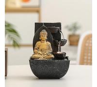 Fontaine de Bouddha, Cascade de Bureau de Jardin Zen avec lumières LED-décor de Table d'intérieur pour Le Bureau à Domicile, Cadeau de Relaxation