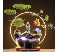 Fontaine de Bureau, avec Boules de Cristal lumière LED réglables et nébuliseurs, for Salon/Zen/décoration la Maison/Bureau(C)