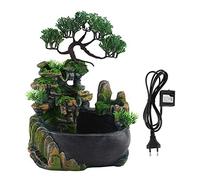 Fontaine de Bureau, Mini Cascade Zen pour Décoration d'Intérieur, en Pierre Naturelle avec Système d'Eau Silencieux, Design Compact pour Bureau ou Maison, Dimensions 15x10cm