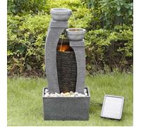 Fontaine de jardin à énergie solaire, Teamson Home, Gris, 34 X 23 X 76