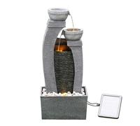 Fontaine de jardin à énergie solaire, Teamson Home, Gris, 34 X 23 X 76