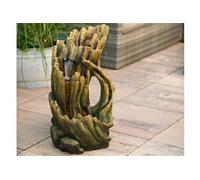 Fontaine de jardin Alcamo tronc d'arbre avec chute d'eau et éclairage LED -