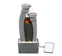 Fontaine De Jardin Avec Batterie Led, Teamson Home, Gris Gris
