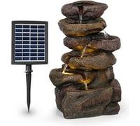 Blumfeldt Savona Fontaine solaire 2,8 W polyrésine batterie 5h LED aspect pierre