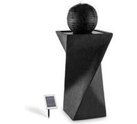 Fontaine solaire de forme sphérique 200 l/h LED batterie basalte