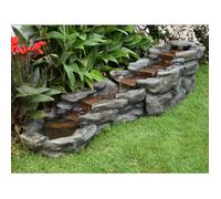 Fontaine De Jardin Brembo Allongée Rochers Et Pierres, Avec Éclairage Led - Ubbink Multicolore