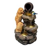 Fontaine de Jardin Cascade Électrique « Canine Cr xtérieure LED Pompe