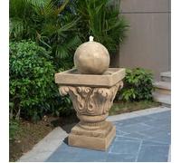 Fontaine de jardin cascade extérieur chute d'eau lumière led et pompe marron clair Teamson Home VFD8405-EU - Beige
