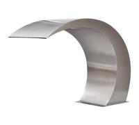 Fontaine de Jardin en Acier Inoxydable avec Bassin et Bec de Flux Ajustable 45x30x60 cm