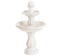 Fontaine de Jardin en Résine Cascade Accessoire d'Extérieur Beige Clair Limbara