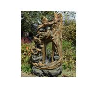 Fontaine de jardin kalloni vieux troncs d'arbre avec éclairage led - ubbink