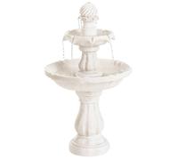Fontaine de Jardin en Résine Cascade Accessoire d'Extérieur Beige Clair Limbara