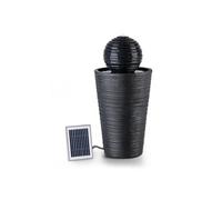 Fontaine de jardin - blumfeldt Liquitorre XL - Fontaine solaire - 200L/h - Fontaine décorative - 2W - Batterie 8h - Polyrésine noire Noir