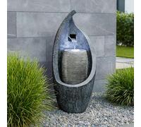 Fontaine de jardin moderne avec éclairage LED 83 cm Fontaine à sauter BK704 Jeu d'eau en cascade aspect pierre