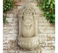 Blumfeldt Fontaine de jardin murale 2W solaire LED polyrésine - imitation pierre