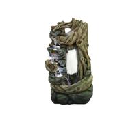 Fontaine de jardin sartene vieux troncs d'arbre avec cascade et éclairage led -