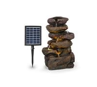 Blumfeldt Savona Fontaine solaire 2,8 W polyrésine batterie 5h LED aspect pierre