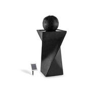 Fontaine solaire de forme sphérique 200 l/h LED batterie basalte