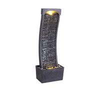 Fontaine de jardin,Teamson Home, Finition pierre, gris/noir, 34 X 22 X 98