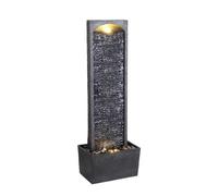 Fontaine de jardin,Teamson Home, Finition pierre, noir/gris, 34 X 22 X 98