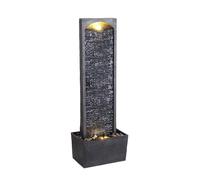 Fontaine de jardin,Teamson Home, Finition pierre, noir/gris, 34 X 22 X 98