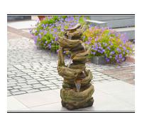 Fontaine de jardin trabia tronc d'arbre avec cascade et éclairage led - ubbink