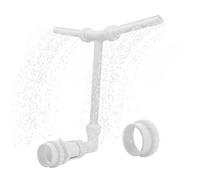 Fontaine de Piscine 360°, Fontaine d'Eau Thermale Réglable Haute Pression à Double Cascade, Accessoires Piscine Double J-et pour Piscine Hors Sol ou Enterrée, 2en1 Pulvérisateur de Fontaine de Piscine