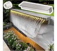 Fontaine De Piscine À Rideau d'eau en Vedette, en Acier Inoxydable Robuste, Fontaine De Descente Pure Encastrée Au Mur for Rocaille De Jardin D'hôtel,(Outlet 50cm(19.7in))