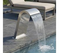 vidaXL Fontaine de piscine Argenté 47 x 31 x 60 cm Acier inoxydable