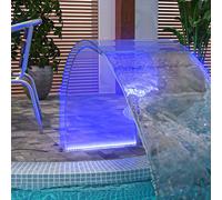 Fontaine de Piscine avec LED RVB Acrylique 50 cm Cascade d'Etang Jardin vidaXL