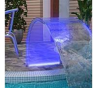 Fontaine de piscine avec LED RVB Acrylique 50 cm Transparent G