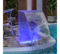 Fontaine de Piscine avec LED RVB Acrylique 51 cm Cascade d'Etang Jardin vidaXL
