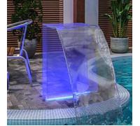 Fontaine de piscine avec LED - vidaXL - 51 cm - Acrylique - LED RVB - Télécommande - Transparent - 30x25x51 cm - 8,4 W
