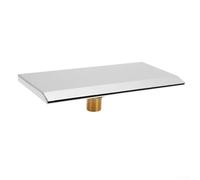 Fontaine de piscine cascade en acier inoxydable 304 avec plate-forme de débit d'eau, lame cascade pour jardin, terrasse, étang décoration