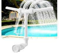 Fontaine de piscine cascade - Fontaine de piscine - Fontaine pour piscines enterrées - En PVC - Double pulvérisation réglable - Pour raccords filetés de 1,5"/2,2" - Avec instructions en anglais
