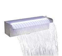 Fontaine de piscine cascade LED Inox 30cm VIDAXL - Blanc/Gris