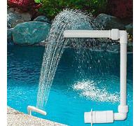 Fontaine de piscine en cascade pour poissons - Améliore le paysage d'eau et la décoration de la piscine au sol - Pour la plupart des joints filetés de 3,8 cm - Retour hors sol et piscine au sol
