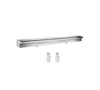 Fontaine de Piscine Etang Acier Inoxydable Cascade Bassin Extérieur 150x11,5x8cm