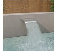 Fontaine de Piscine Lame Cascade Étang Argenté Jardin Acier Inoxydable vidaXL