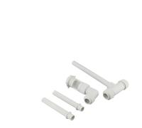 Fontaine de piscine réglable en forme de cascade pour piscine creusée - Double pulvérisation en PVC - Fonction eau avec installation simple - 40,5 x 39,5 cm - Blanc