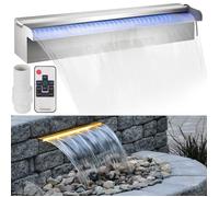 Fontaine de Piscine - VEVOR - Lame d'Eau en Acier Inoxydable avec LED 45cm
