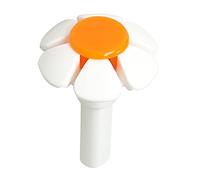 Fontaine de rechange pour chat - Tête ronde en acier inoxydable - Distributeur d'eau jaune