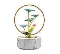 Fontaine de Table à 5 UX en Forme de Feuille de Lotus à LED - Décoration d'intérieur relaxante en Cascade avec éclairage de scène Rond