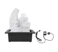 Fontaine de Table alimentée par USB pour méditation Zen, Cascade intérieure avec lumières LED, Boule de Cristal en résine et Plastique pour Bureau, Salon