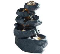 Fontaine de table avec boule de cristal et lumières LED, fontaine d'intérieur pour la maison, le bureau, la décoration zen, cascade de bureau relaxante pour salon et chambre à coucher