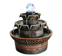 Fontaine de table avec éclairage LED, fontaine Feng Shui d'intérieur pour la maison et le bureau, décoration relaxante avec sons de la nature