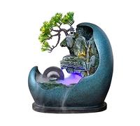 Fontaine De Table Bonsaï Artificiel Fontaine de Bureau d'intérieur Cascade décorative Feng Shui avec Pompe Automatique Cascade Intérieure(A)