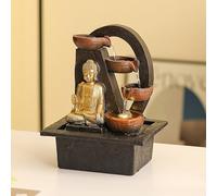Fontaine de Table Bouddha Souriant, Fontaine d'eau Zen pour la décoration de la Maison, du Bureau, Fontaine d'intérieur sereine avec Pompe