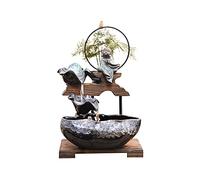 Fontaine de Table Cascade de Relaxation intérieure de 17,3 Pouces - Fengshui Petite méditation Fontaine relaxante - Grand Cadeau pour la Maison ou Les Bureaux Décoration De Table Fountain