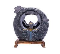 Fontaine de Table Céramique Tabletop Fontaine d'eau de Style Chinois Creative Creaning Work Ornements Chanceux Monkey Roi Cascade Zen Méditation Décoration Décoration De Table Fountain